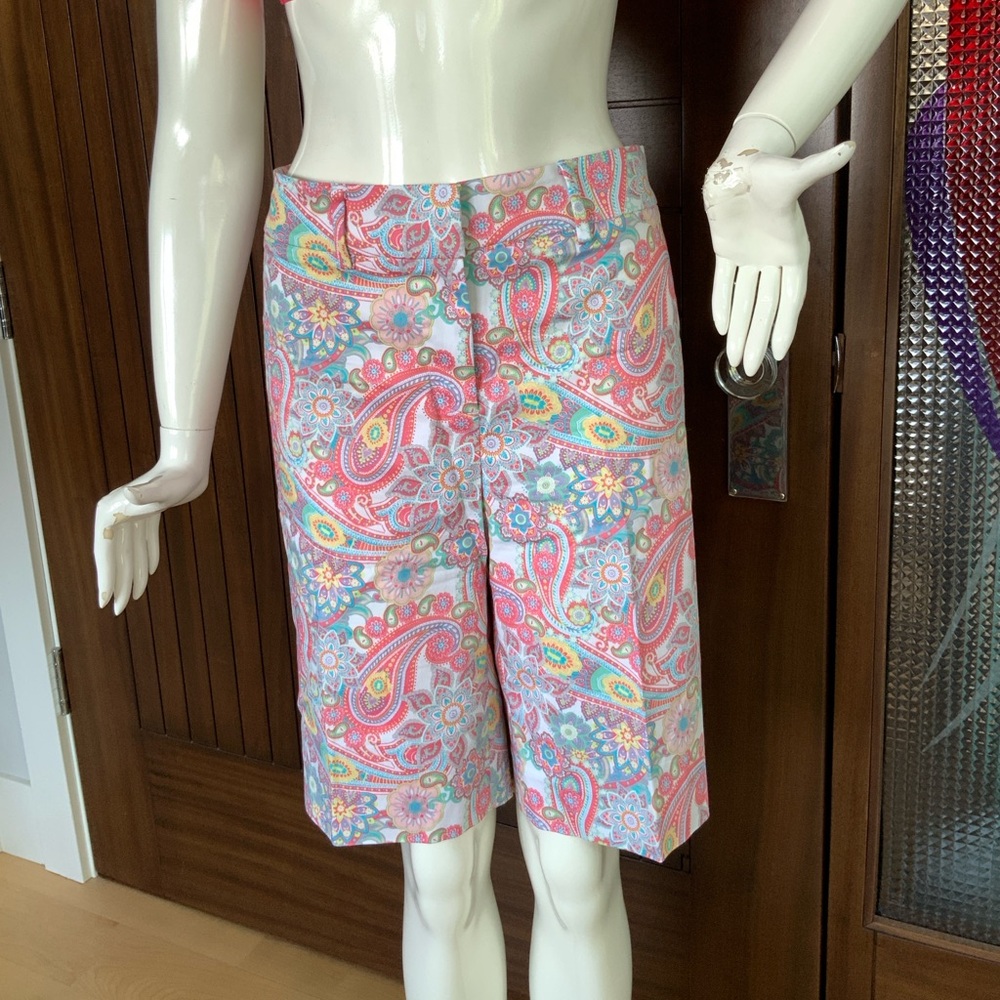 JESSICA Bermuda Shorts, Powder Pink & White, Size 14, NWOT
